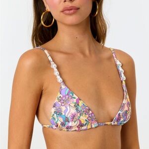 La Porte Kendall Triangle Bikini top - Vintage Swirl